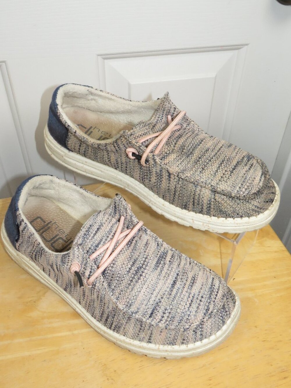 Hey Dude Wendy Sox Shoes Light Pink Casual Slip On Women's Size 9